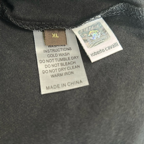 1679- Roberto Cavalli XL Men's T-Shirt Short Sleeve NWT - Picture 6 of 10